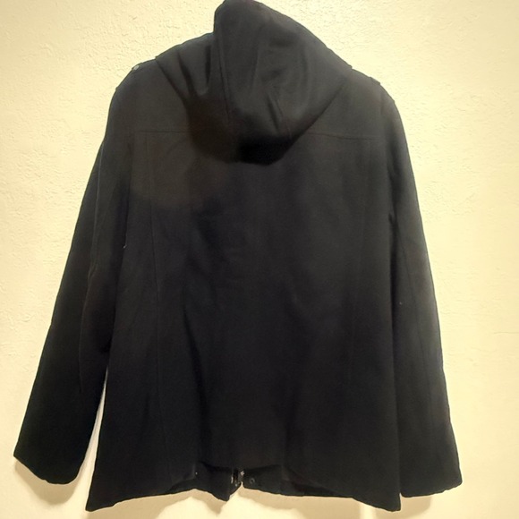 GUESS Mens Hooded Pea Coat Black Quilted Lining Utility Coat XL 111AB633 - Picture 15 of 16